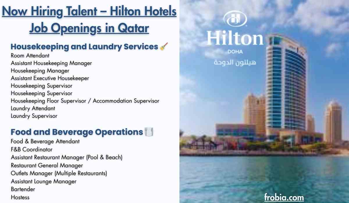 Now Hiring Talent – Hilton Hotels Job Openings in Qatar