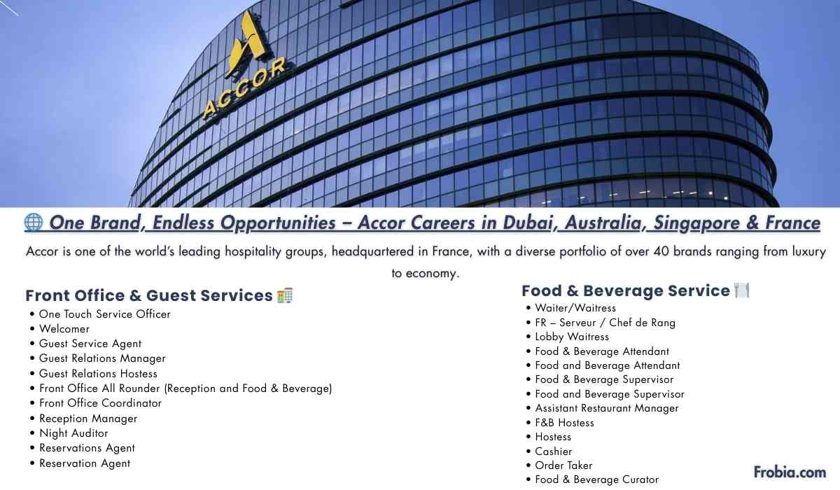  One Brand, Endless Opportunities – Accor Careers in Dubai, Australia, Singapore & France